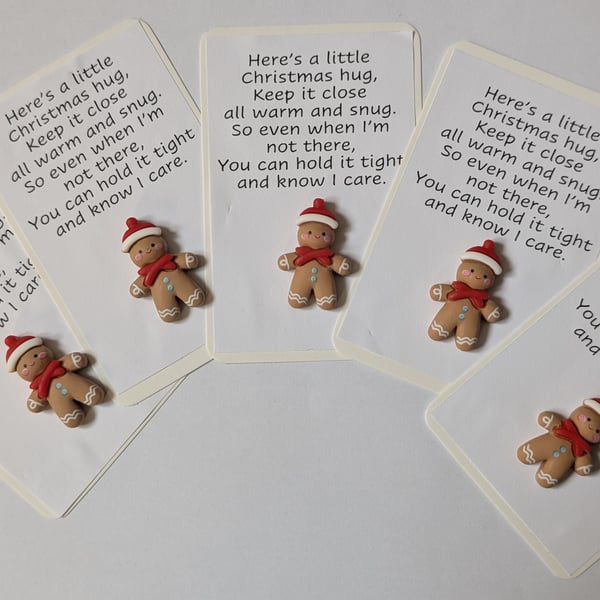 Christmas Pocket hugs - gingerbread man
