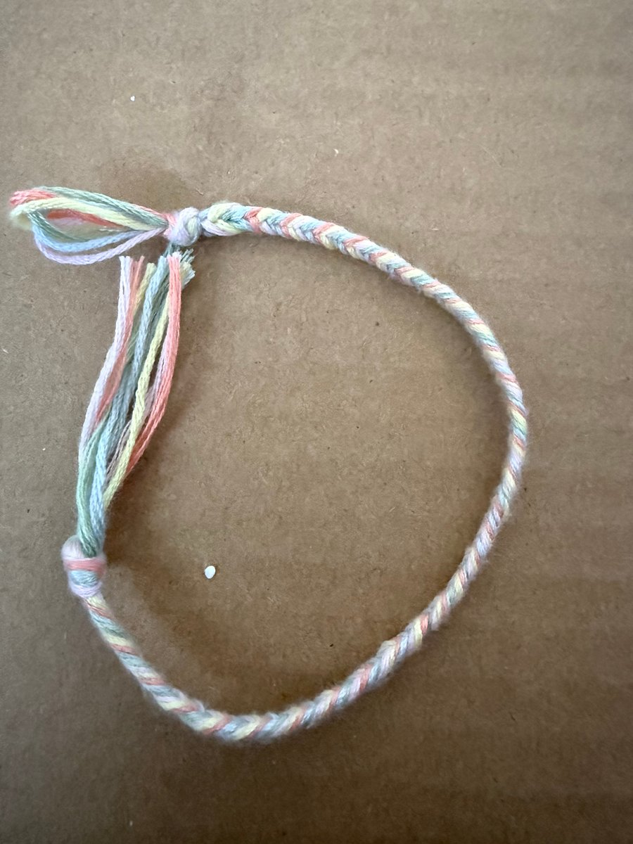 handmade pastel friendship bracelet 