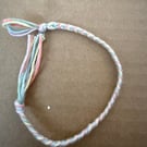handmade pastel friendship bracelet 