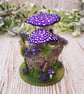 Mushroom Shelf Ornament - Purple Handmade Whimsical Cottagecore Decor - Image 6