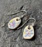 Handmade, unique ceramic earrings, eco friendly gifts.