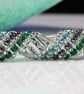 Silver and Green Russian Spiral Necklace - Image 2