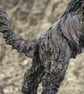 Leaping Bearded Collie Dog Statue Large Bronze Resin Garden Sculpture - Image 5