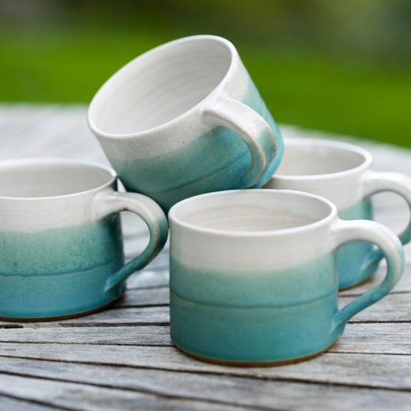 Handmade Ceramic Cup - copper patina