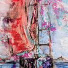 Original Artwork. Sailing. (A4)