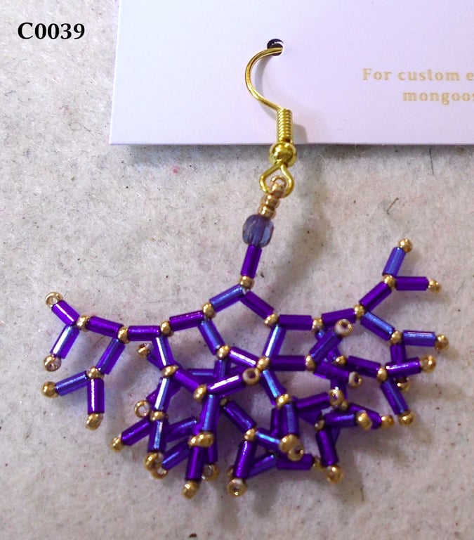 Fractal-style earrings (customisable)
