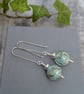 Sterling Silver Turquoise Marble Venetian Glass Long Earrings - JBJ1120 - Image 5