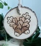 Three pyrography wood slice hanging decorations - Image 4