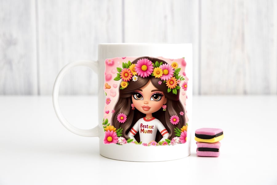 mother's day mug cup floral