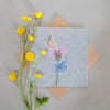 Common blue butterfly card 
