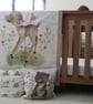 Handmade Padded Cot Quilt Set – Baby Deer Motif, Pillowcase, Cushion Cover  - Image 5