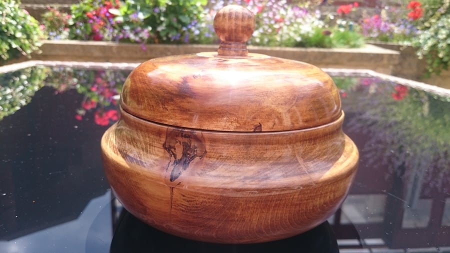 Lidded Bowl ( 107 )  Handmade Wooden ( SOLD )