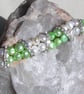 Apple Green & White Freshwater Pearl Glamour Bracelet "Mint Crush" - SALE - Image 6
