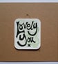 'Lovely You' Mini Print Card, Greens - Image 3