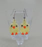 Easter Chick Beadwork Earrings (1) - Image 2