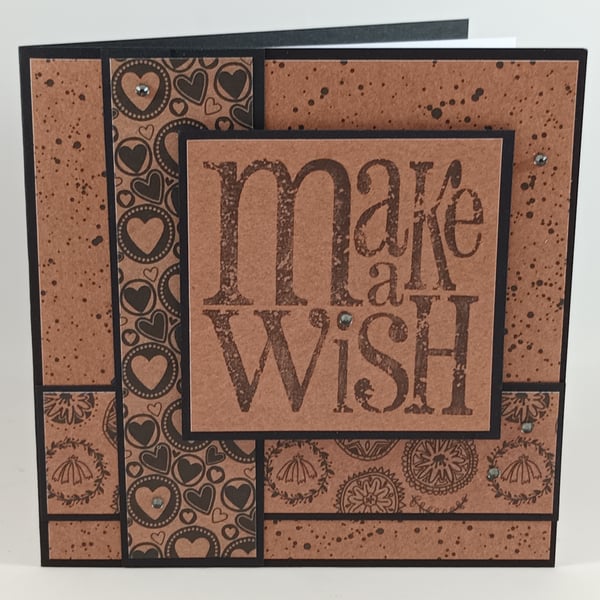 Handmade birthday card - Make a Wish