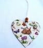 Spring themed decoupaged wooden heart wall decoration. - Image 4