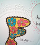Letter F initial birthday card - Image 3