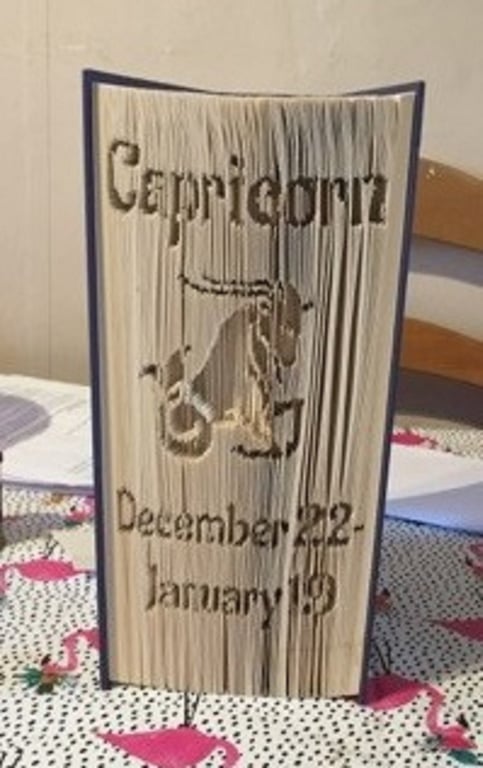 CAPRICORN, Zodiac Sign CUT & FOLD Book folding Pattern - EMAILED PDF PATTERN