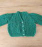 baby cardigan handmade for 0-3 months.