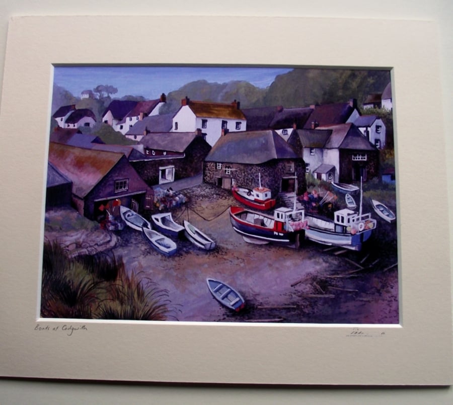  PRINT - Boats at Cadgwith