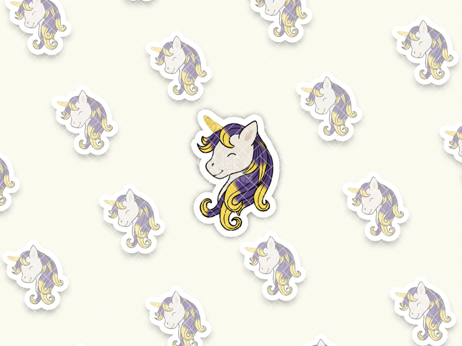 Pride Unicorn Sticker - Intersex