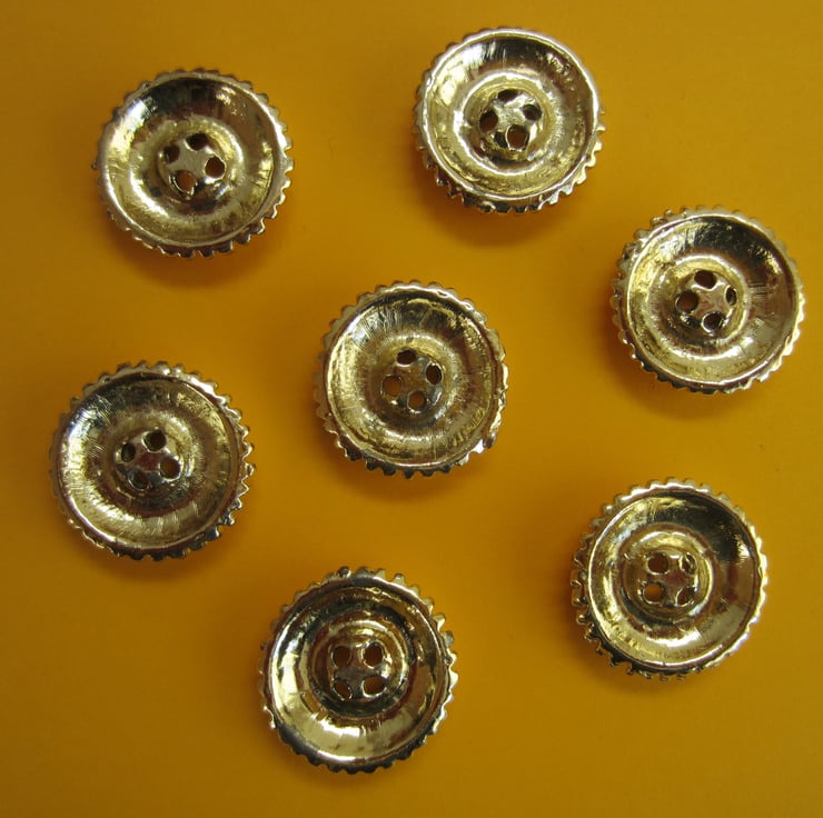 Vintage metal shop buttons for sale