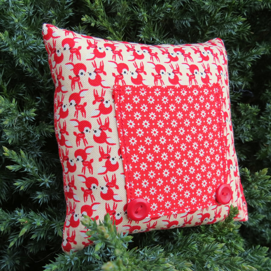 A tooth pillow for the tooth fairy.  With a whimsical deer design.