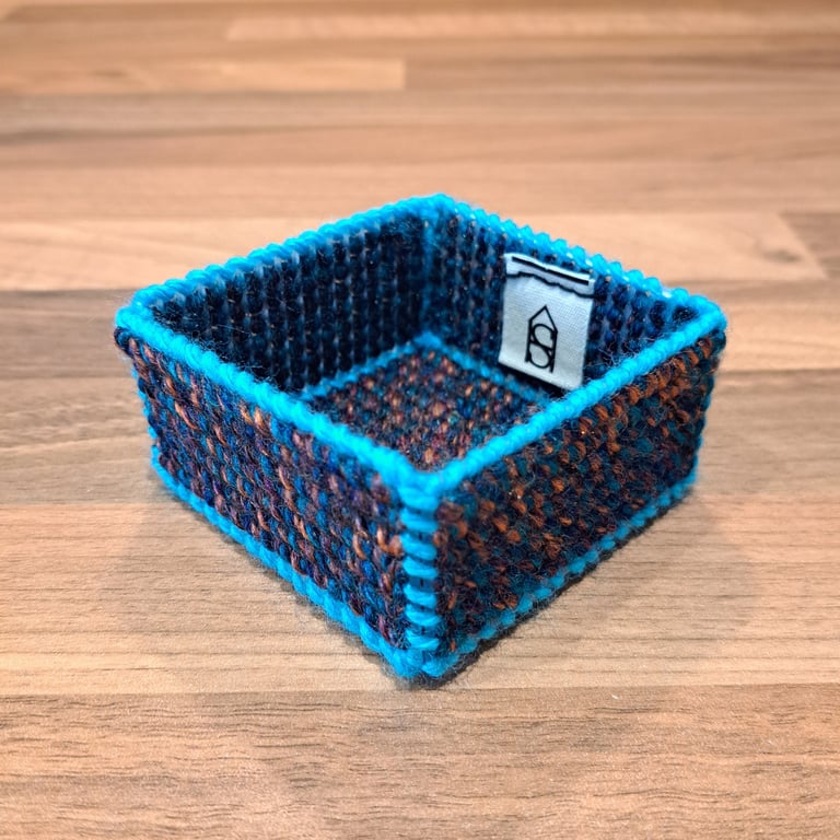 Small tray for small items - blue, orange, purple mix pattern