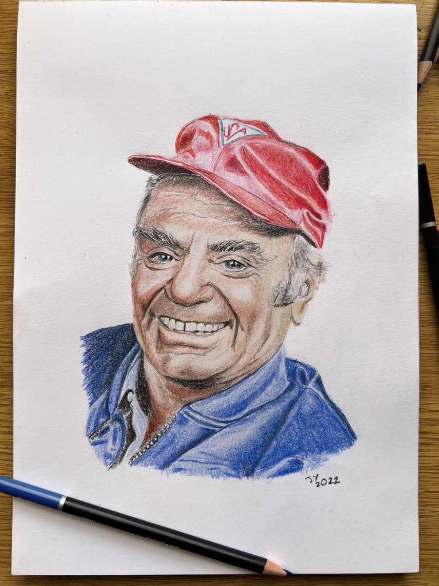 Original artwork portrait of Ernest Borgnine A4 size