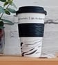 Swimmer Travel Mug - Reusable coffee cup, wild swimming, cold water swimmer, sea - Image 2