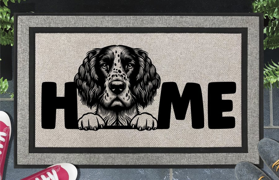 English Setter Home Door Mat No.2 - English Setter All Weather Doormat, 45x70cm 