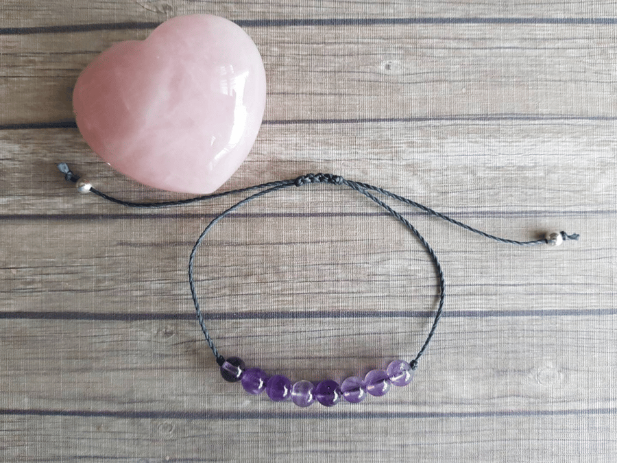 Amethyst bracelet - Protection, release of addictions