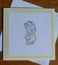 Rhino Dressed As A Peach Blank Card - Image 10