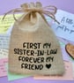 Sister In Law Keepsake Bag, 31 Quotes, Sentimental Present Gifts for Sisters