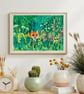 Fox art print mounted two sizes  - Image 2