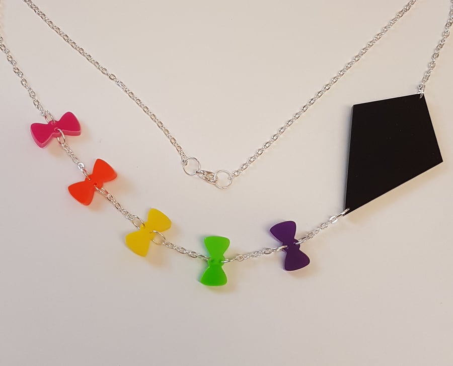 Let's go fly a kite Necklace - Multi Acrylic