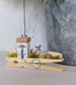 Tiny Handmade Coastal Wooden Peg Cottage Decoration  - Image 5