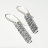 Grey oblong drop earrings