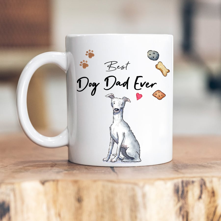 Best Dog Dad Whippet Ceramic Mug