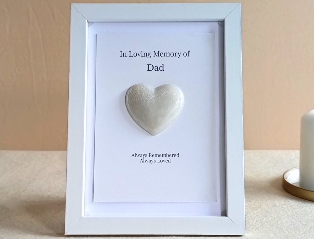 Personalised Memorial Heart Frame - In Loving Memory Keepsake