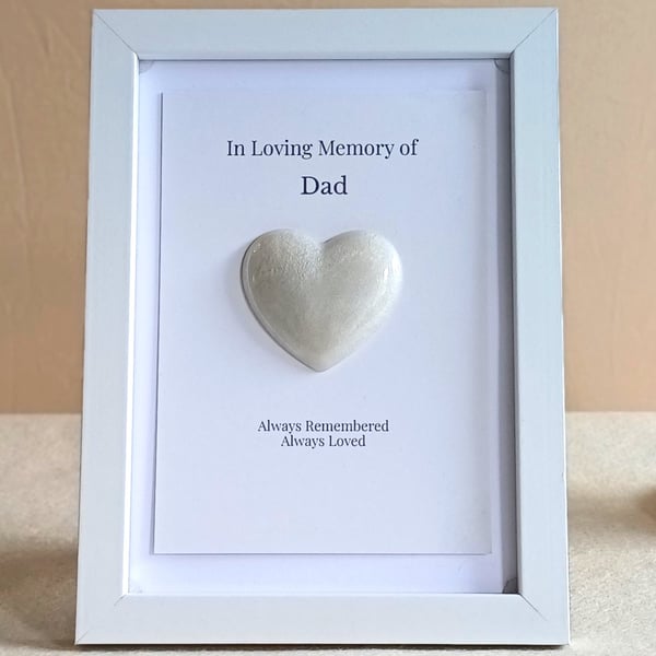 Personalised Memorial Heart Frame - In Loving Memory Keepsake