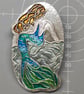 Fine silver and enamel mermaid pendant  - Image 5