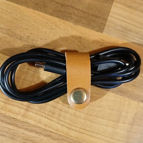 Handcrafted Leather Cable ties, 2 per pack