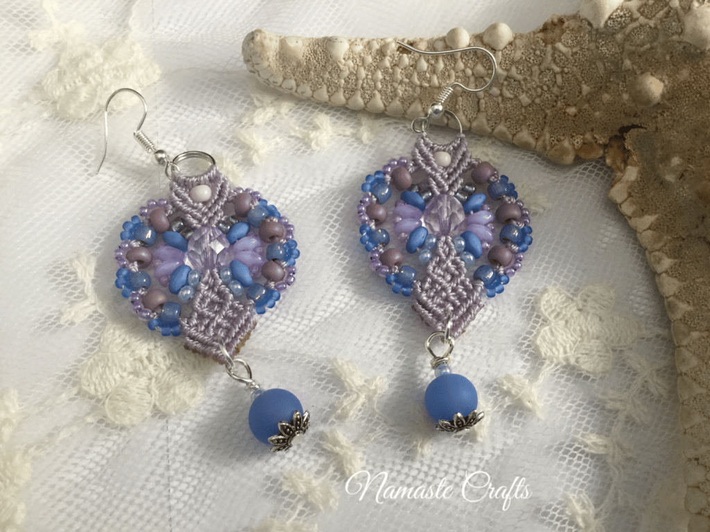 earrings Dangle earrings, drop earrings, macrame beaded earrings