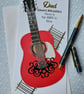 Guitar Birthday card for Dad - Happy Birthday wishing you a terRIFFic time  - Image 3