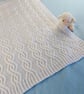 Cable Knit Baby Blanket PDF Knitting Pattern - Diamond Cable Design - Image 5