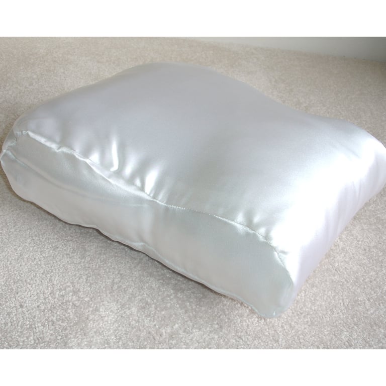 Tempur Pedic Original Travel Neck Pillow Cover Orthopaedic White Satin