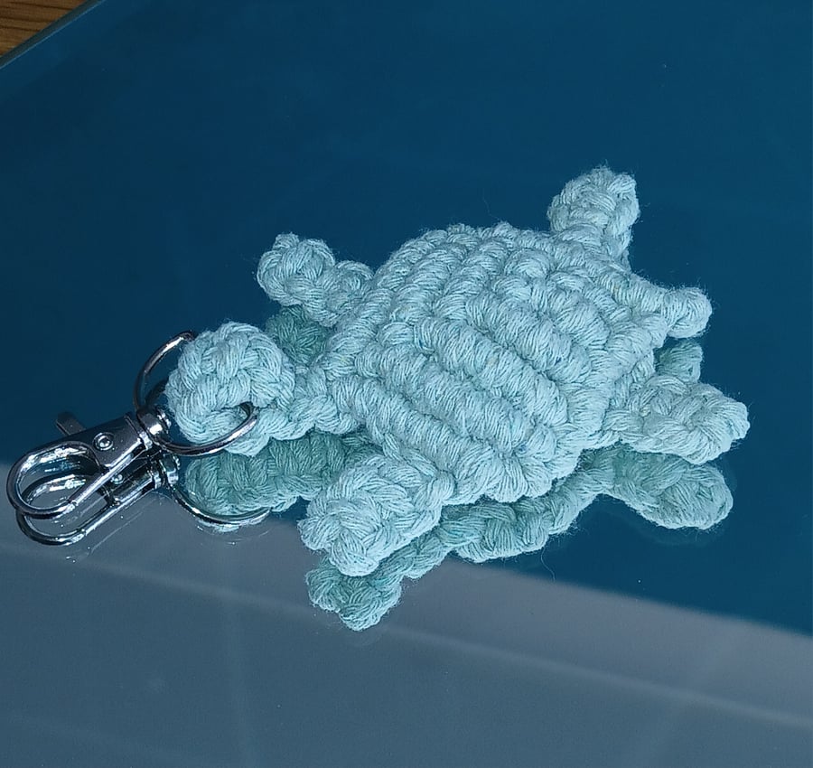 Macrame Turtle Keyring