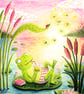 Frog Summer Card - Blank Card - Greeting Card - Image 3